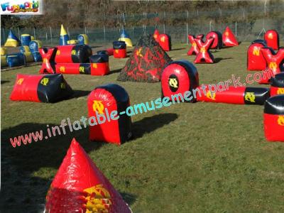 China 0.6MM PVC tarpaulin Bunkers field with different design for paintball sports for sale