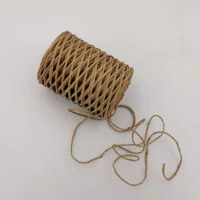 China Floral twine white paper, 328 feet of 2mm striped raffia paper ribbon for gift wrapping, crafting, wrapping, crocheting for sale