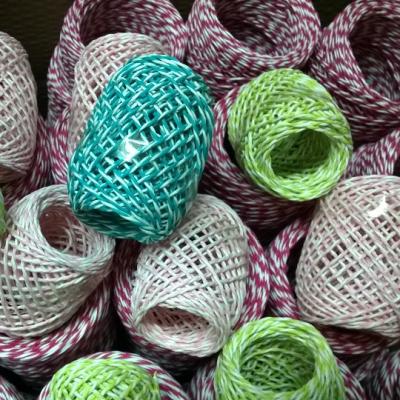 China Raffia Paper Twine Floral Multicolor Ribbon for sale