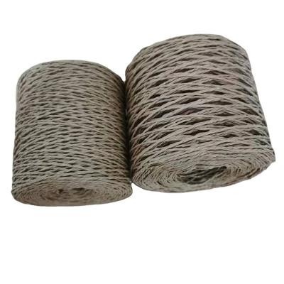 China Floral Twine White Paper, 200M Striped Raffia Paper Ribbon for Gift Wrapping, Crafting, Wrapping, Crocheting for sale