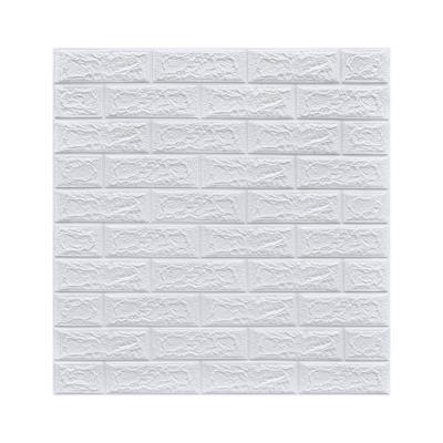 China New modern design pe foam 3d brick tiles waterproof self adhesive washable wallpaper wall covering for sale