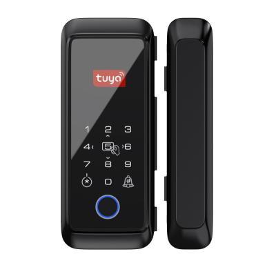 China hotel office system smart fingerprint magnetic digital password electric lock for glass door for sale