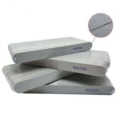 China Professional Wooden Nail Files Double Sided Durable Sanding 80/100/180/240 Nail File Custom Logo For Nails for sale