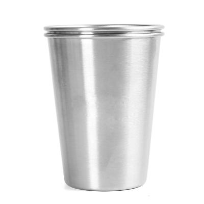 China 16 Pack Stainless Steel Viable Pint Cup Tumblers Metal Shatterproof Drinking Glasses for Kids or Adults (16, 8 oz) for sale