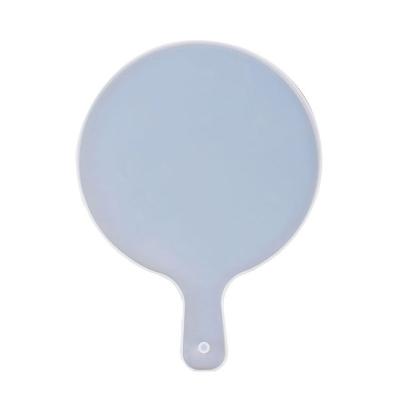 China Rectangle Coaster Handle Tray Silicone Mold Home Decoration DIY Resin Resin Opens Mirror Silicone Serving Tray Mold DIY Gift for sale
