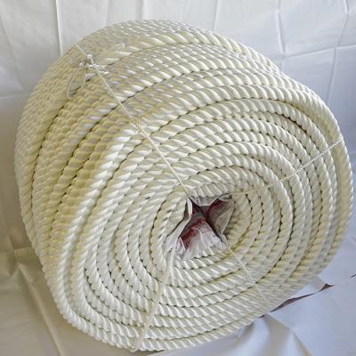 China Wholesale 18mm 20mm 24mm 3 Strand Nylon Polyamide Twisted Mooring Rope Hot Sale for sale