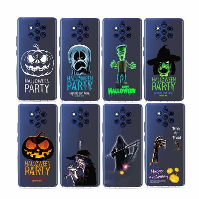 China 100% Eco-friendly Phone Case Halloween Party Pumpkins Design Clear TPU Cell Phone Case For Nokia 8.1 6.2 X71 for sale