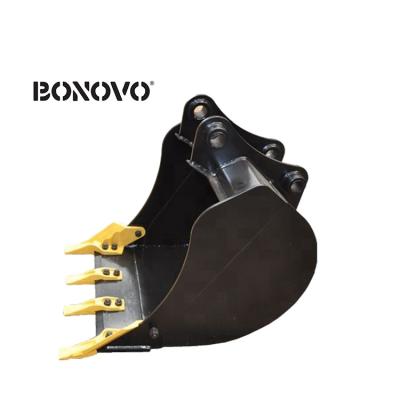 China Mini excavator Attachment BONOVO excavator bucket, standard bucket, dingging narrow bucket ditch bucket for sale