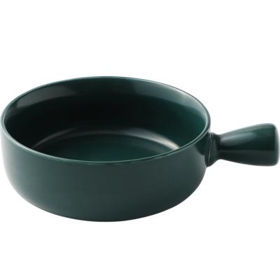 China Modern Unique Design Hot Sale Modern Ceramic Bowl With Hand Grip for sale