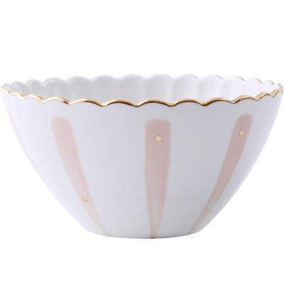 China Modern Special Design Widely Used Lace Bowl Ceramic Kitchen Cooking Bowl for sale