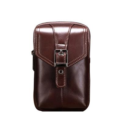 China Fashion 2023 new style vintage men bags small sling bags for phone Genuine Leather shoulder bags with high quality wholesale for sale