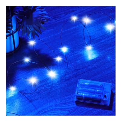 China String Lights 5M 16Feet Blue Led Fairy Lights Copper Wire Battery Operated String Lights For Bedroom Party Wedding for sale