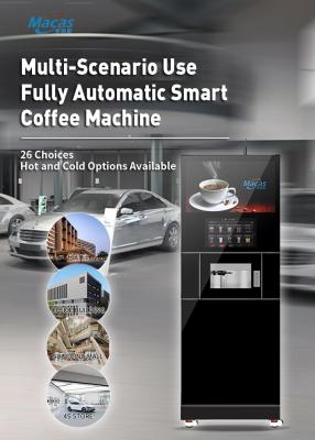 China Smart Monitoring and Cleaning with Macas Commercial Fully Automatic Freshly Ground Cabinet Coffee Machine for sale