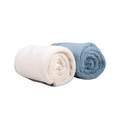 China 35*120cm long pile towel face towel polyester85% polyamide15% bulk coral QUICK DRY velvet wholesale for sale