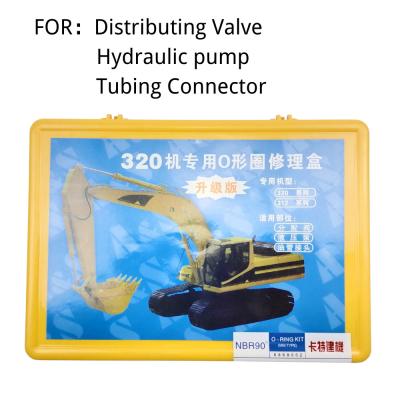 China Excavator Seal Kits E320 E312 NBR90 Distributing Valve Hydraulic Pump Tubing Connector for sale