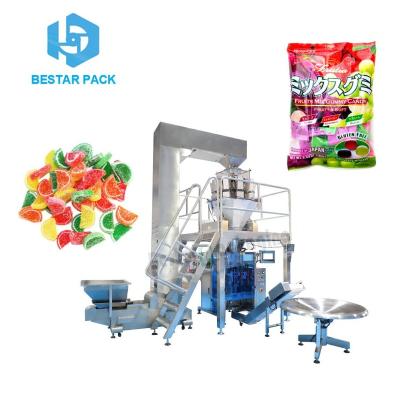 China Automatic Food Candy Pouch Making Packing Machine With Multi Heads Weigher for sale