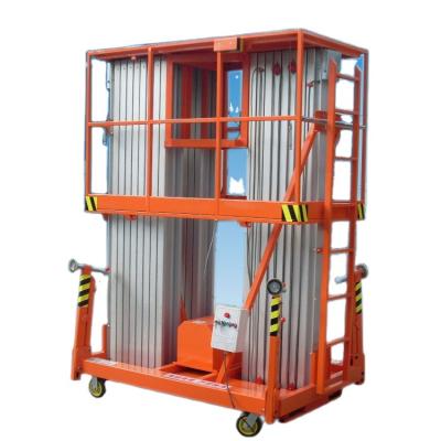China Widely Customized Telescopic Aerial Work Vehicle Stable Solid Lift Trailer Three-Column Push Rod Lift Adjustable Platform for sale