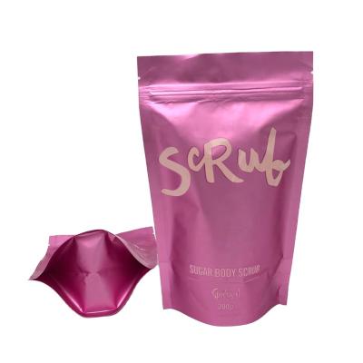 China Pink Convenient Recyclable Eco-friendly Moisture Proof Zipper Moisture Proof Mylar Aluminum Foil Face Mask Bags Custom Comic Pockets for sale