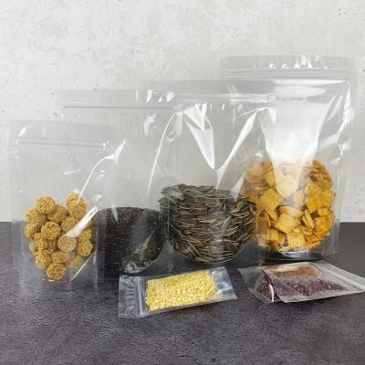 China Free Sample Auto-Seal Zipper Reusable Mylar Plastic Reusable Clear Bag Moistureproof Recyclable Holder Nut Storage Recyclable Pockets for sale