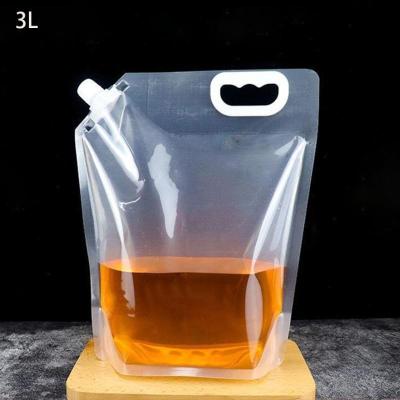 China Security Free Sample Safe Small Convenient Pouch Run Holder Up Liquid Transparent Clear Water Bag Drink Bags Spout Pouch Design for sale