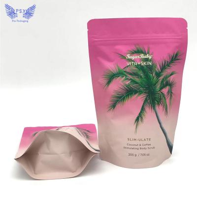 China Custom Plastic Mylar Convenient Recyclable Waterproof Storage Food Grade Eco Friendly Resealable Pink Stand Up Pouch Bags for sale