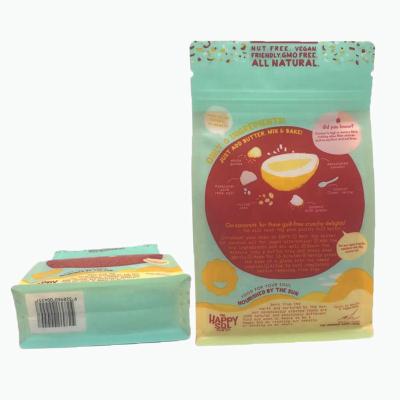 China Hot Selling Recyclable Moisture Proof Eco-Friendly Eight Sided Zipper Flat Bottom Zipper Seal Storage Plastic Food Convenience Bag for sale