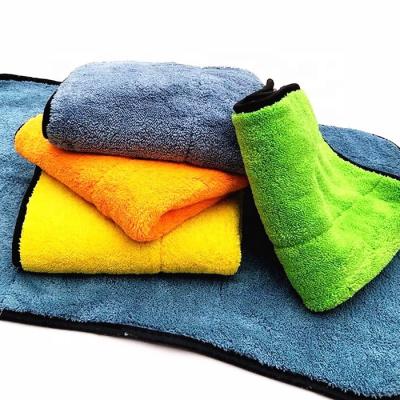 China High Absorbent High Density 1000gsm Microfiber Car Cloth Cleaning Vehicle Wash Dry Towels for sale