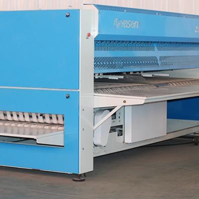 China Stainless Steel Automatic Industrial Flatwork Ironer With Folder Fabric Ironing Folding Machine for sale