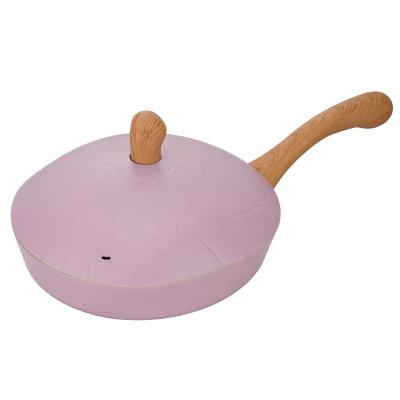 China Minimalist Tortoise Style Frying Pan Star Anise Non-Stick Casserole 26cm for sale
