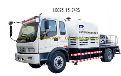 Cina Sala pompe concreta montata camion, grande pompa per calcestruzzo di raffreddamento a aria in vendita