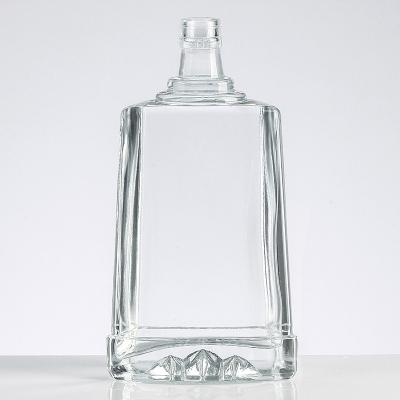 China Beverage Distillery Use Empty Clear Frosted Whiskey Bottle Decal for sale