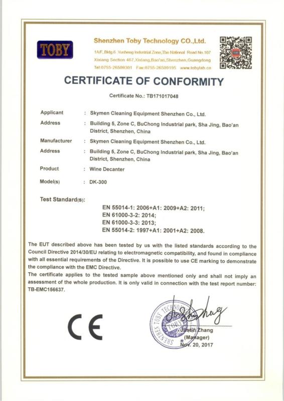 CE - Skymen Cleaning Equipment Shenzhen Co., Ltd.