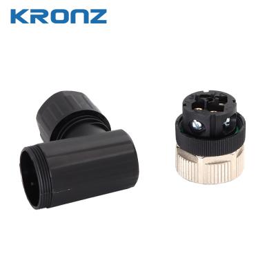 China M12 conector de tomada de cabo ângulo saída 4-8mm A-código NBR selo material de parafuso conexão à venda