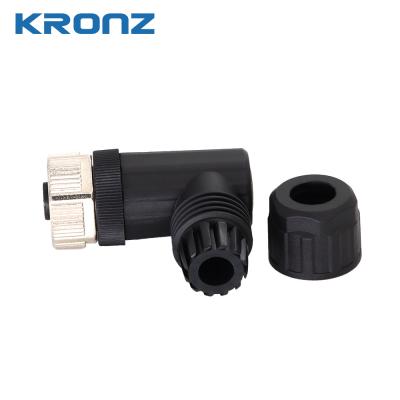 China M12 Conectores circulares femininos ângulo IP67 campo Wirable Assembly 8-pin conector à venda