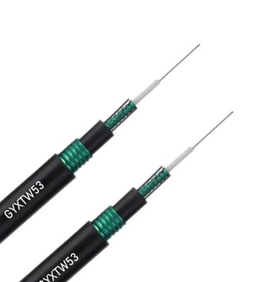 China Outdoor Fiber Optic Cable Single Mode GYXTW53 G652D SM Double Armored Central Loose Tube Anti-Rodent Fiber Optic Cable for sale
