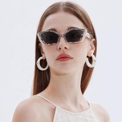 China Fashion Sunglasses 2024 Trendy Wholesale Oversized Irregular Rectangle Zebra Frame for Travelling Photography uv400 Women Sunglasses for sale