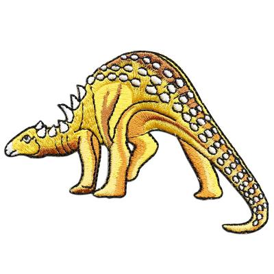 China Cheap price fashion embriodery patch for clothes large and small clothes dinosaur Triceratops fabric stickers mending hole binder embroidered adhesive patch for sale