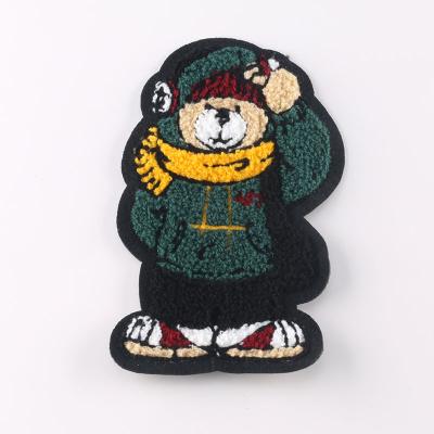 China Cheap price fashion embriodery patch for clothes cartoon towel embroidery fabric Applique embroidery label animal clothing accessories back patch badge for sale