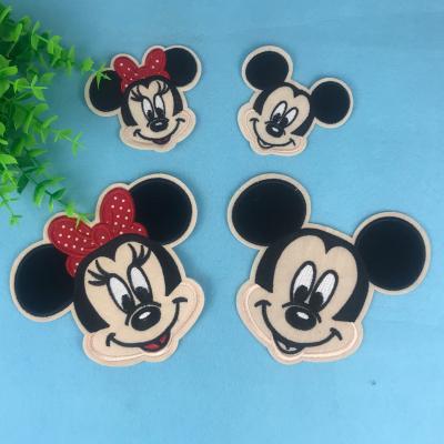 China Cheap Price Fashion Embriodery Patch For Mickey Minnie Jacket Clothes Mouse Embroidery Decal DIY Shoes And Hats Decoration Stickers Clothing Cartoon Patch for sale