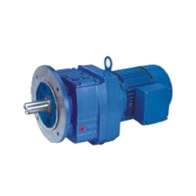 China Building Material Stores R Series Electric Motor Professional Standard Helical Geared Motor Gear Reducers Equip With Flange Gear Box for sale