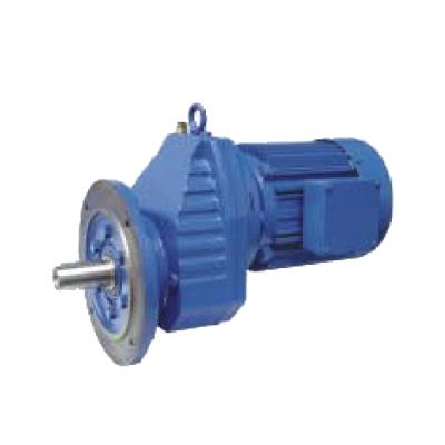 China Construction Material Shops R Series Supplier Good Electric Motor Gearbox Helical Speed Reducers Equip With Flange And One-Stage Transmission for sale