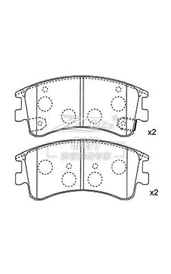 China Slotted Design Cadillac Brake Pad Set With Chamfered Edges 22851659 Front Ceramic Pads for sale