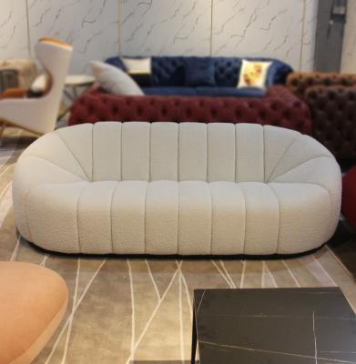 China Convertible Home Nordic Style Fabric Sofa Living Room Pumpkin 3 Seats White Fabric Upholstery Sofas for sale