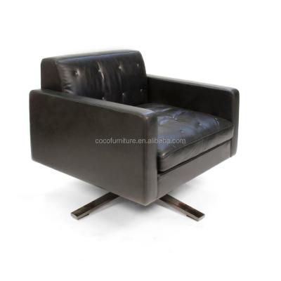 China Swivel Leather Armchair Convertible In Leather Single KEN-1 Sofa for sale