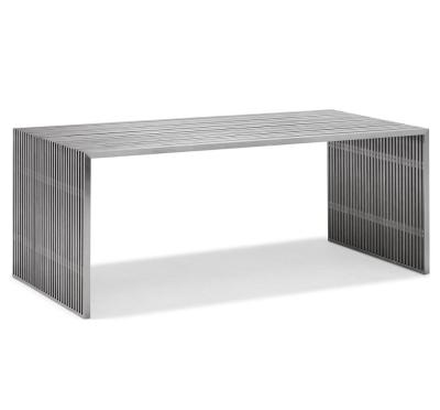 China Stainless Steel Frame Stainless Steel Dining Table CC-DT102 for sale