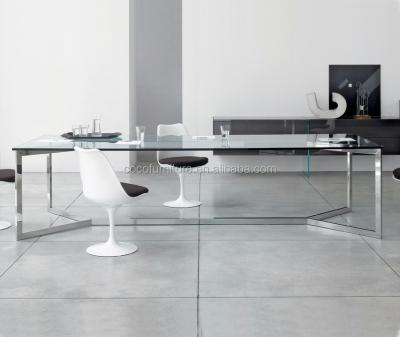 China Large Convertible Glass Dining Table CC-9937# for sale