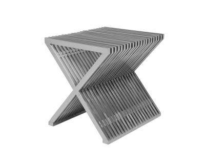 China Italian Convertible Designer Style Small Stainless Steel Side Table for sale