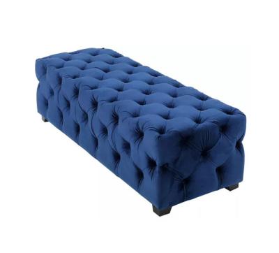China Velvet Fabric Velvet Fabric Stool / Tuftied Bench / Button Tufted Provence Stools for sale
