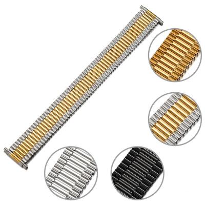 China Amazon Eco-Friendly Hot Selling 16mm To 22MM Stainless Steel Twist-O-Cable Stretch Watch Band Strap Band Strap Fit For Smart Watch for sale