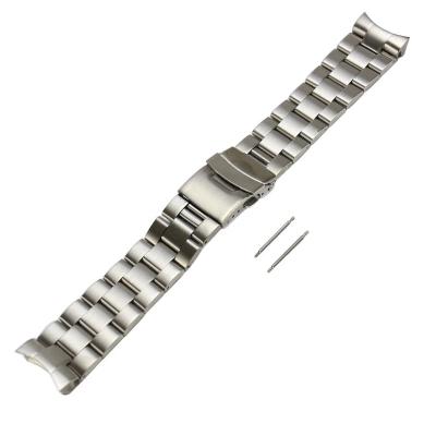 China RTS Stainless Steel 22mm End Oyster Watch Band Eco-friendly Solid Curved Strap Bracelet Fit For Seiko007 009 Watch for sale